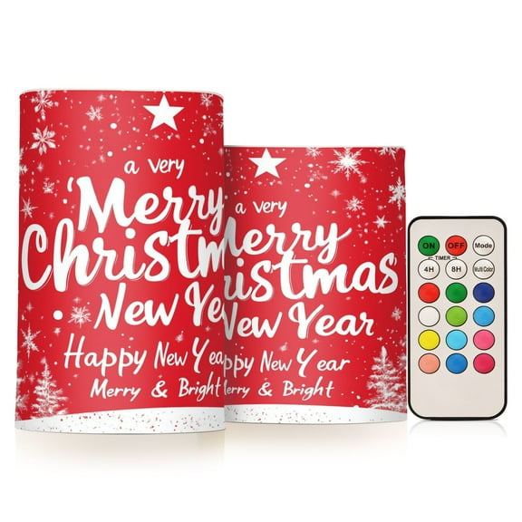 BZSMCE Flameless Candles LED Lights Design White Christmas Tree Patterned Creativity Battery Candles