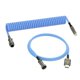 thumbnail image 5 of USB C Gaming Teclado mecánico Cable enrollado Cable trenzado Cable fuerte y resistente Instale fácilmente accesorios Piezas de repuesto con Azul Baoblaze cable del teclado, 5 of 8