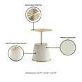 thumbnail image 4 of Manhattan Comfort Anderson End Table 1.0 with Steel Frame in Cream - Set of 2, 4 of 9