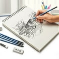 thumbnail image 4 of AGPTEK 2Pack Spiral Sketchbook 9X12in Pads 100 Sheets Drawing Paper Pencil Pastel Notebook, 4 of 6