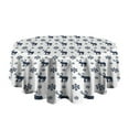 thumbnail image 5 of Christmas Round Tablecloth 60x60in(153x153cm) – Waterproof Polyester Table Cover with Full Print Design, Wrinkle Resistant & Washable for Kitchen Dining Party Decor, 5 of 6