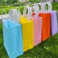 thumbnail image 6 of Colorful Paper Gift Bags with Handles, Medium Size, 8.3x10.6x4.3 Inches, 50 Pack, 5 Colors, Recyclable Kraft Paper for Gift Wrapping and Carrying, 6 of 9