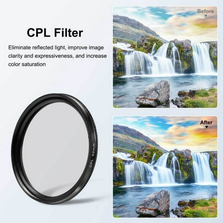 Image of Alextreme 52mm Lens Filter CPL+UV Adapter Ring for GoPro for HERO11 Black Anti-Dust Camera Lens for Landscape Shooting