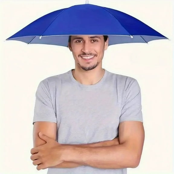 SylvanFlux Foldable Head Umbrella Hat, Outdoor, Suitable for fishing, 27.17 inch