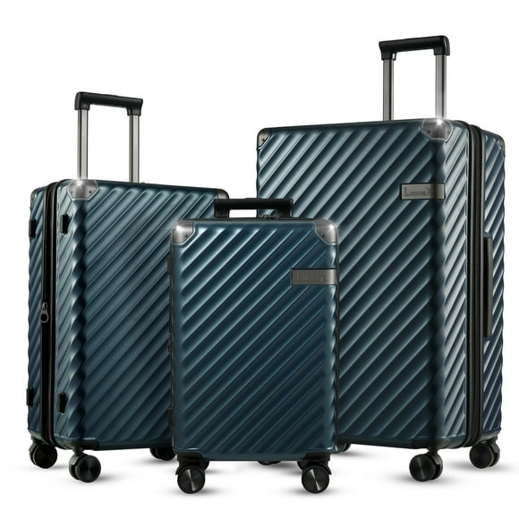 Juego de 3 piezas con carcasa rígida expandible de policarbonato Luggage LUGGEX