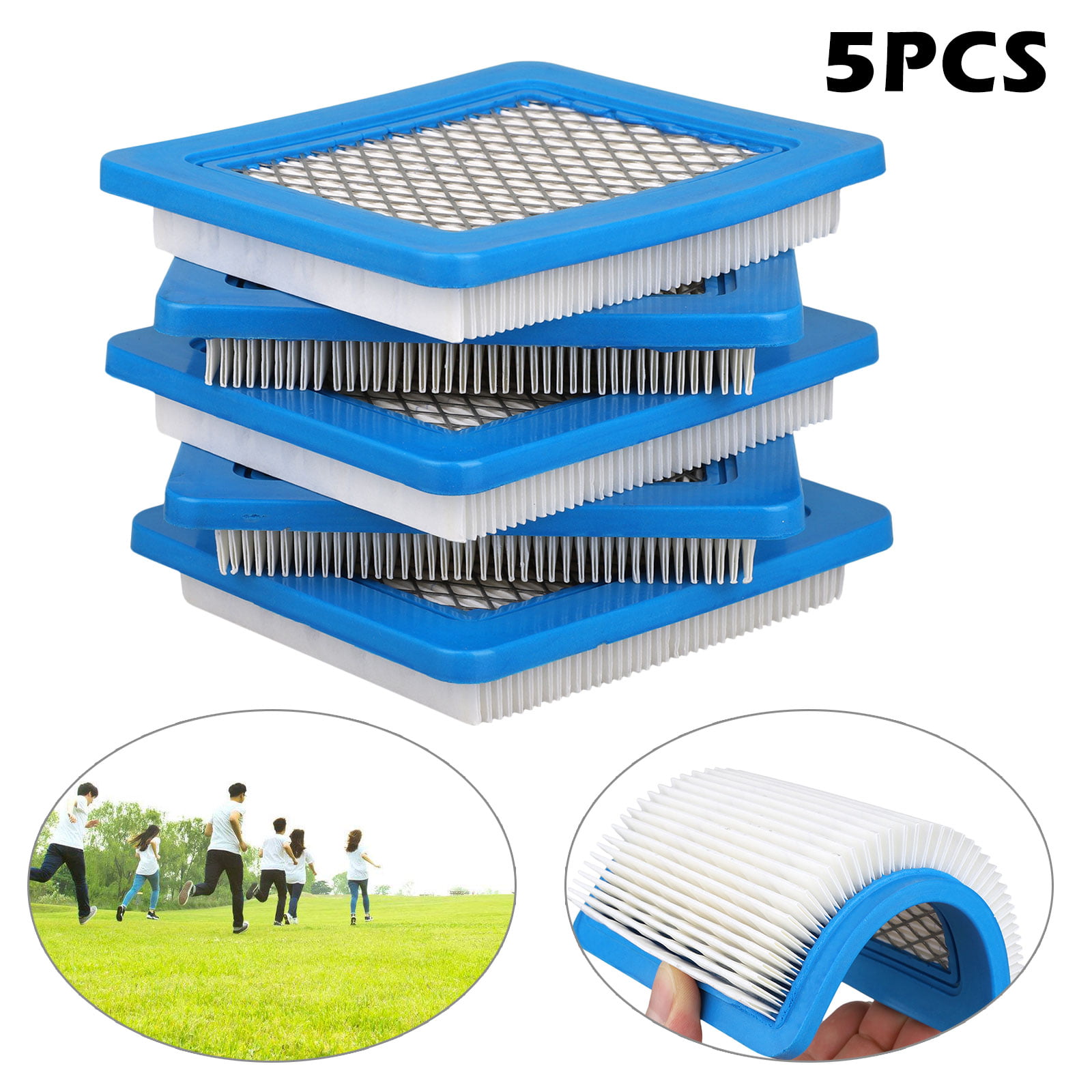 5Pcs Air Filter Lawn Mower Fit for 491588 491588S 399959 