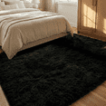 thumbnail image 3 of Rugs for Living Room, 5'x8' Soft Fluffy Area Rug for Bedroom, Plush Decorative Rug with Anti-Skid Backing, Indoor Home Carpet for Living Room, Black, 3 of 7