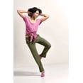 thumbnail image 4 of Expert Brand USA-Made Women's MoCA Cotton Blend Front Tie T-Shirt, Berry, XS, 4 of 6