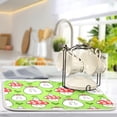 thumbnail image 5 of Absorbent Dish Drying Mat for Kitchen Counter - Cartoon Mushroom Rabbit Microfiber Drying Pad, Reversible Drainer Mats for Countertop, Small 16" x 18", 5 of 6