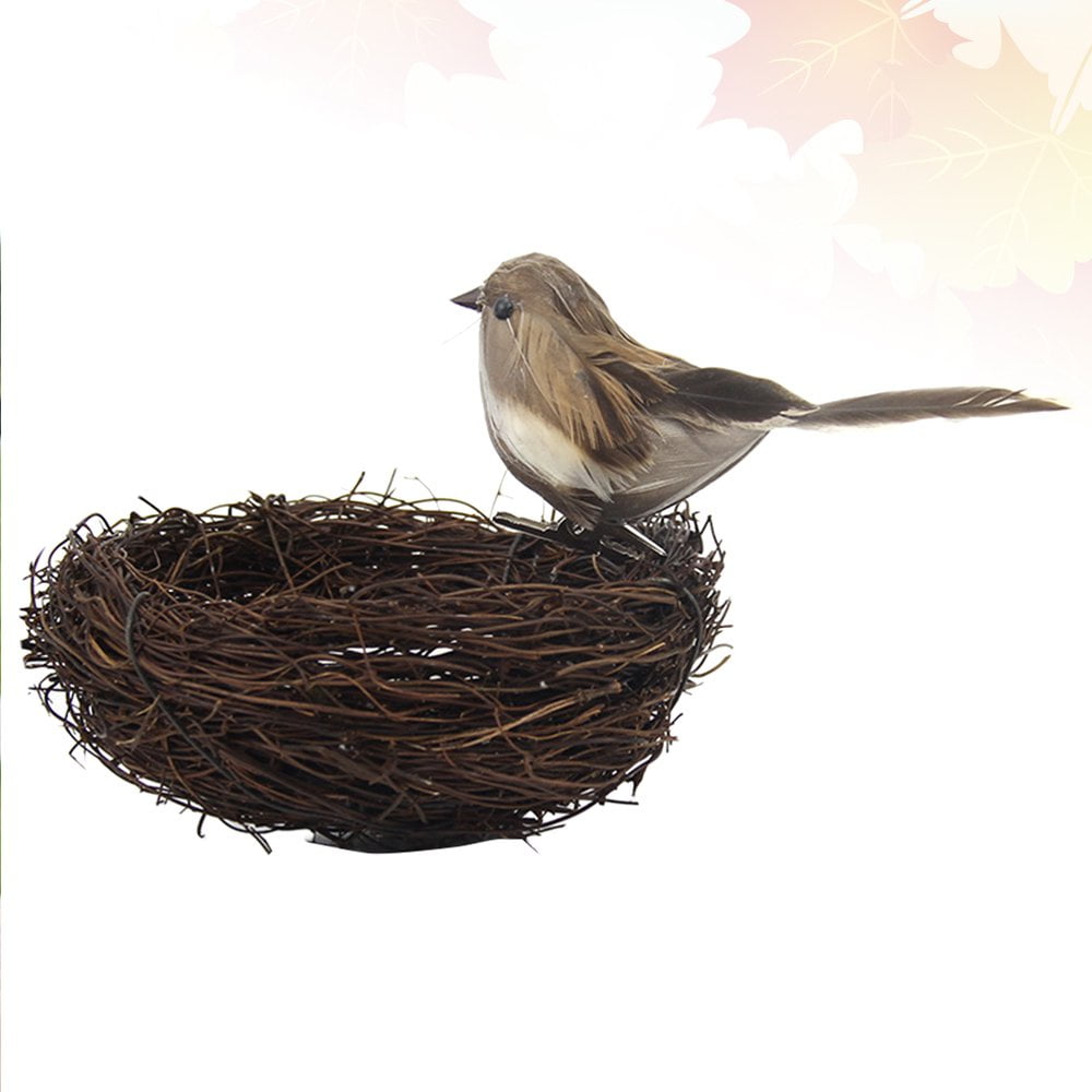 AMERTEER Fashion Simulation Bird Nest Bird Egg Bird Model Ornament