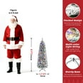 thumbnail image 6 of Alupssuc 4.5ft Premium Prelit Artificial Hinged Snow Flocked Slim Pencil Christmas Tree w/ Remote Control, 100 Warm White & Multi-Color Lights, 6 of 8