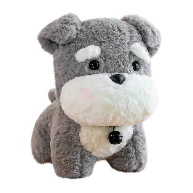 Jouets pour Enfants, Mignonne Peluche de Chien Suspendu, Poupée Douce en Peluche pour Déco de Chambre et Jeu. un Jouet de Chien en Peluche Gris et Blanc à texture Douce et Câline, Présentant un Visage Rond, des Oreilles Tombantes et une Petite Clochette Noire sur Son Cou. Mesure 20 cm (7,8 Pouces) de Hauteur, Ce Qui en Fait Idéal pour les Enfants pour Jouer Ou comme Compagnon Réconfortant pour l'Heure du Coucher. Convient à Tous les Âges et Sert Aussi de Charmante Décoration de Chambre.