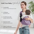 thumbnail image 2 of Portabebés MISSWISDOM ajustable para niños pequeños de 3 a 14 kg, color morado, 2 of 7