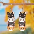 thumbnail image 5 of Halloween Cute Cat Head Acrylic Earrings - Featherless, Versatile Holiday Theme, Perfect For Parties & Birthdays, 5 of 5