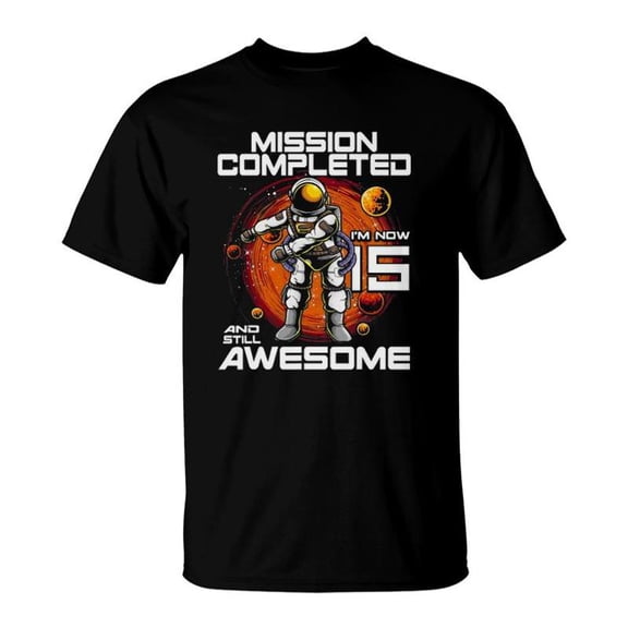 15Th Birthday Astronaut 15 Years Old Outer Space Birthday TShirt