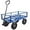 Blue, variant on Utility Garden Cart Wagon, Heavy Duty 1200 Lbs Capacity Mesh Steel Garden Cart Folding Utility Wagon with Removable Sides, 180° Rotating Handle and 10in Tires, Perfect for Garden, Farm, Yard,Red