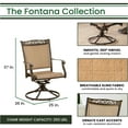 thumbnail image 3 of Hanover Fontana 9-Piece Outdoor Dining Set with 8 Sling Swivel Rockers and a 95-in. x 60-in. Oval Cast-Top Dining Table, 3 of 9