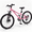 Pink, variant on POVANLI 24 Inch Mountain Bike 6 Speed ​​Suspension Fork,Inflatabll Rubber Tires,Aluminum Alloy Rim,Steel Frame,Dual Disc Brake,Suitable for commuting to school and city riding,Gift(Yr 9-12)(Pink)