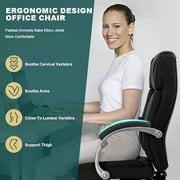 HBBOOMLIFE Ergonomic Computer Desk Chair Executive Office Chair Fabric with Footrest and Padded Armrest Office Chair (Black)