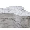 thumbnail image 3 of TOV Furniture Slab Marble Free-form Shaped Short Side Table, 3 of 6