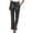 Black, variant on Calvin Klein Womens Faux Leather High Rise Flared Pants