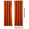 thumbnail image 2 of Anhility Black Out Curtains 102.36 Inch Length, Solid Color Blackout Curtain Tier Rod Pocket Window Curtains for Kitchen Bedroom Basement Cabinet Campers, 2 PCS, 102.36" X 53.15", Orange, 2 of 2