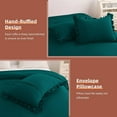 thumbnail image 6 of D.N.G. BEDDINGS 3 Piece Luxury 5 Inch Two Layer Ruffle Comforter Set Premium Super Soft, 800 TC, 100% Egyptian Cotton, Super Soft, Twin/Twin XL Size Teal Color, 6 of 7