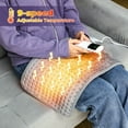 thumbnail image 5 of Heating Pad for Back, Neck & Shoulder Pain Relief – 12" x 24" Electric Pain Relief Pad with 9 Heat Settings, 4 Timer Options, Auto Shut-off, Machine Washable, Gray, 5 of 9