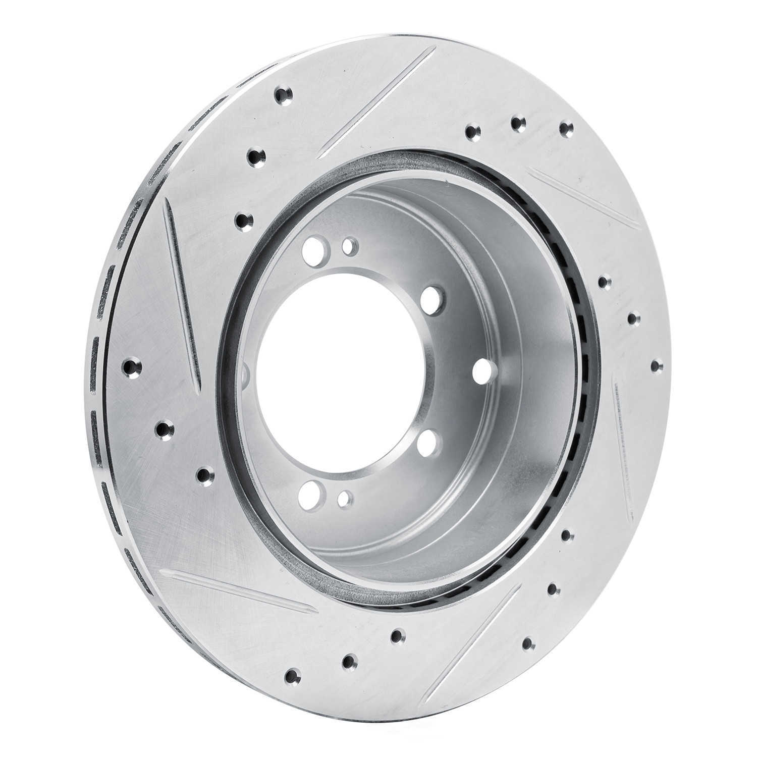 Dynamic Friction Company 631-72027R DFC Brake Rotor - Drilled And Slotted - Silver