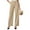 Khaki #50, variant on KDDYLITQ Dress Pants Women Straight Wide Leg Pants High Waist Plus Size Trousers Office 2025 Slacks with Pocket Sky Blue M
