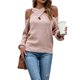 thumbnail image 1 of Chaqueta Crossover Halter Basic Knit Jumper Crochet Ladies Vacation Outfit Ygjytge Rosa XL para Mujer, 1 of 1