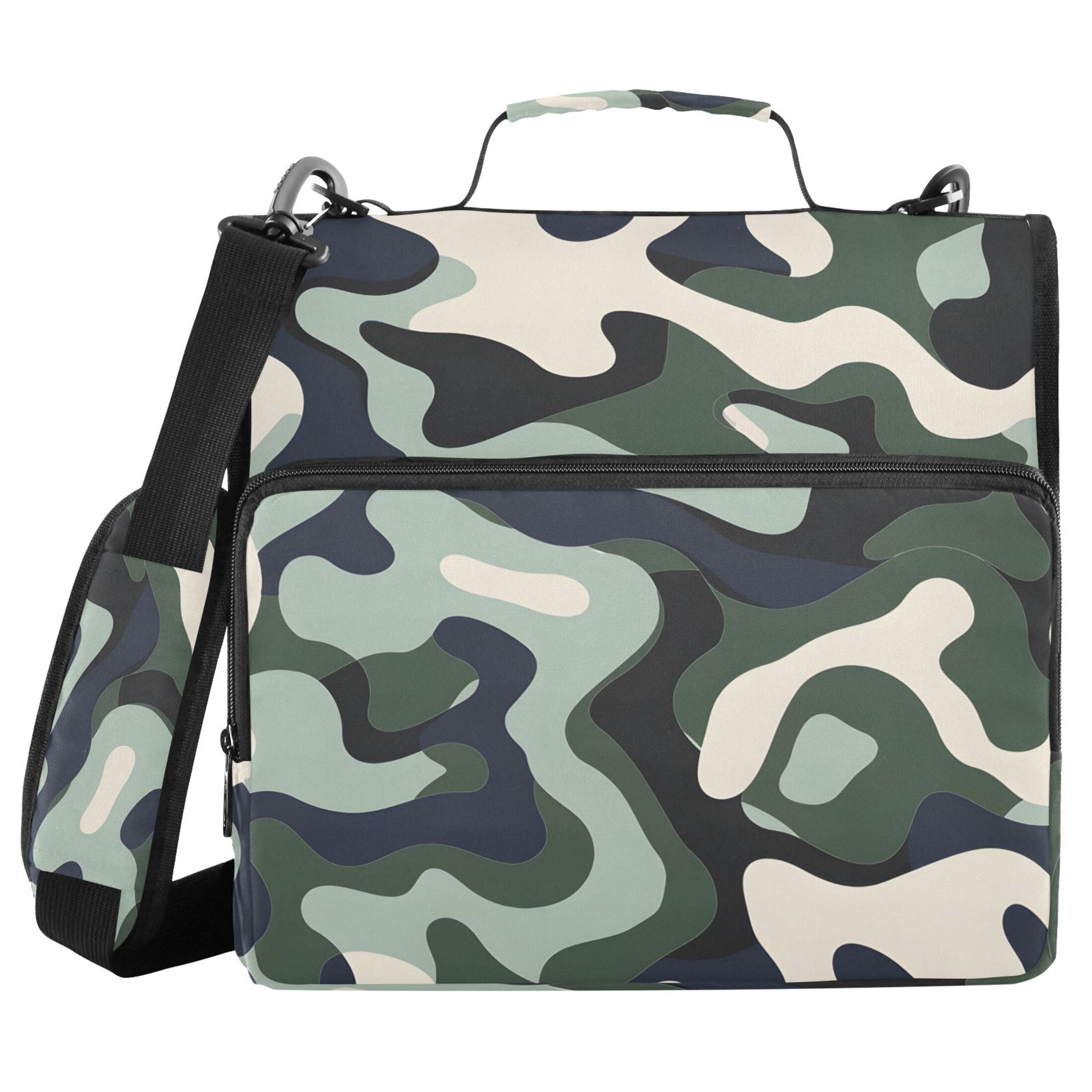 ALAZA Zipper Binder Green Graffiti 3 Ring Trapper Keeper File Folder Organizer Bag