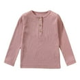 thumbnail image 4 of Thermal Long Sleeve Boys Olive Green Shirt Boys Boys' Shirt Waffle Knit Or Henley Long Sleeve Thermal T-Shirt For Boys 18-24 Months Pink, 4 of 4