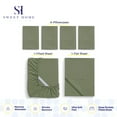 thumbnail image 4 of Sweet Home Collection 1500 Series 6 Piece Ultra Soft Microfiber Sheet Set, Queen, Sage, 4 of 5