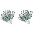 thumbnail image 1 of 40 Piezas Tallos de Eucalipto Artificiales Hojas Falsas Ramas de Plantas de Eucalipto Verde Gris Falso Tallos Verdes, 1 of 5