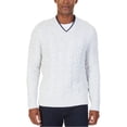 thumbnail image 1 of Nautica Mens Cable Pullover Sweater, Grey, Medium, 1 of 1