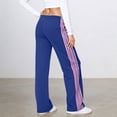 thumbnail image 3 of MuXiKeJi Clothes Women's Casual Side Striped Track Pants with Drawstring Waist and Wide Leg Cargo Design for Comfortable Loose Fit, 3 of 7