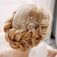 thumbnail image 4 of Peineta para el pelo para novia, accesorios para el pelo de novia, flores y perlas, pinzas para el pelo de boda, color dorado, 4 of 7