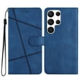 thumbnail image 1 of Tarise Galaxy S21 Ultra Flip Wallet Phone Case, PU Leather Kickstand Wrist Strap Card Holders Shockproof TPU Inner Shell Magnetic Solid Color Case Cover for Samsung Galaxy S21 Ultra 5G 6.8", Blue, 1 of 9