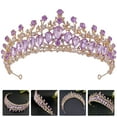 thumbnail image 2 of Miangastore Rhinestone Crown Purple Zinc Alloy 1Pcs 6.3X6.3In, 2 of 7