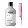 thumbnail image 2 of L'Oreal SerieExpert Magnesium Silver Shampoo For Gray & White Hair (10.1 oz) with SLEEKSHOP Teasing Comb Pack of 1, 2 of 2
