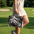 thumbnail image 4 of Whosucclay Black Palm Tree Print Golf Cart Seat Cover, 4 Convenient Pockets Golf Cart Seat Protector for Yamaha Club Car Icon, Portable 51.18 x 30.3 inches, 4 of 9