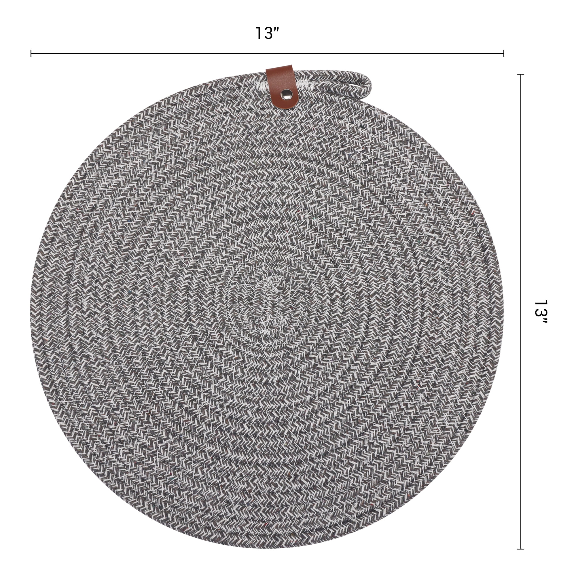 Unique Bargains Farmhouse Placemats 4pcs Gray 13"x13"