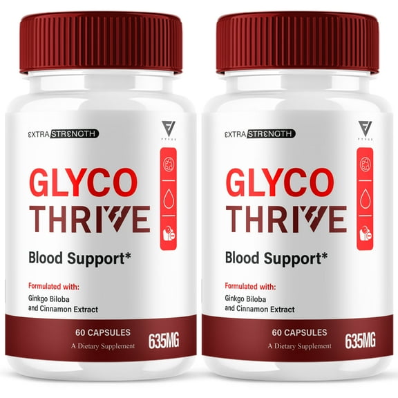 (2 Pack) Glyco Thrive Advanced Pills, GlycoThrive Daily Formula (120 Capsules)