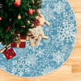 thumbnail image 5 of FMSHPON Christmas Snowflakes Xmas Christmas Tree Skirt Stand Mat for Holiday Party Decoration Indoor Outdoor 36 inches, 5 of 6