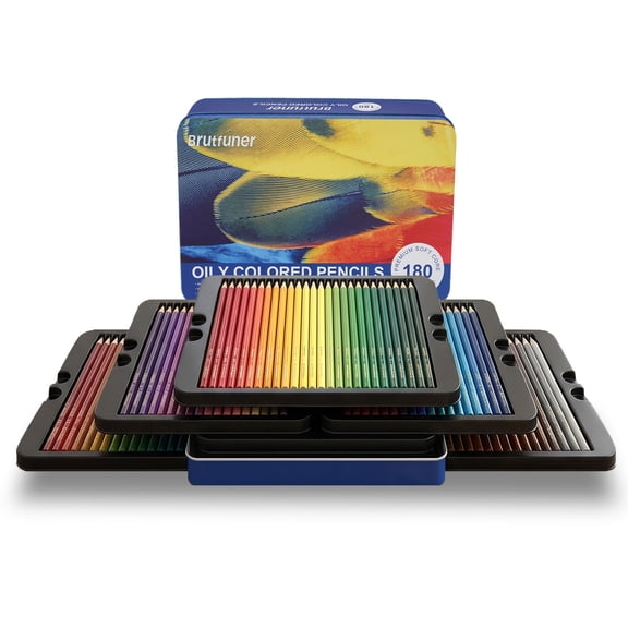 180 Color Colored Pencils, Vibrant Artist Grade Drawing & Sketching Pencils for Adults with Tin Case
