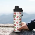 thumbnail image 7 of Uemuo Strawberry 18OZ Insulated Kettle, Sports Water Bottle, Stainless Steel Kettle, Vacuum Insulated Flask, Flip Lid Travel Mug, 7 of 7