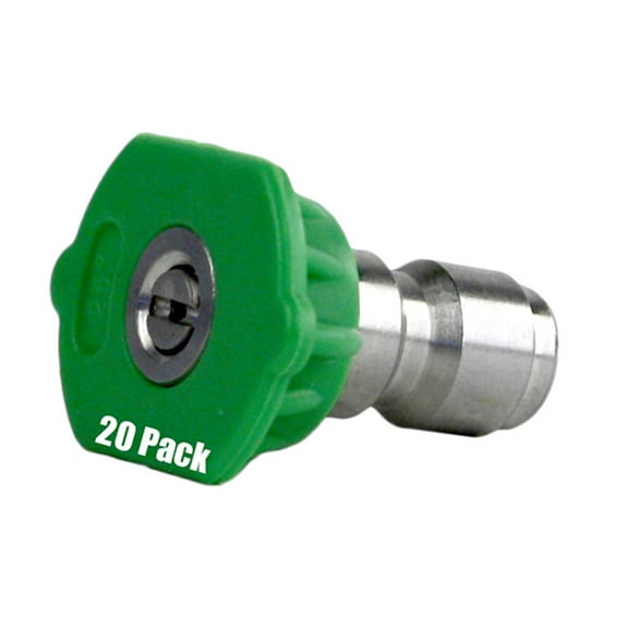 20 Pack Erie Tools Pressure Washer 1/4" Quick Connect 25 Degree 6.0 Nozzles