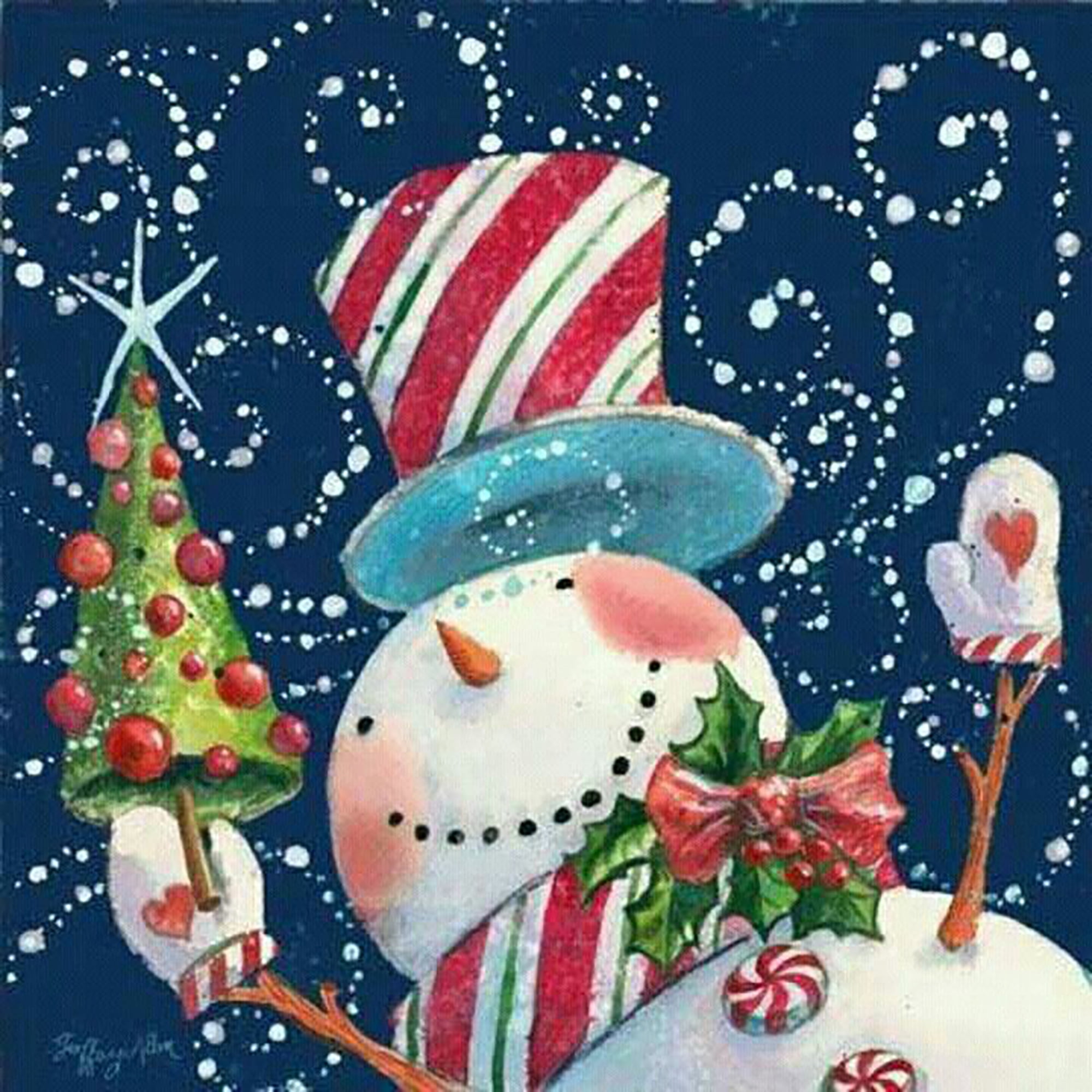 Snowman Merry Christmas Diamond Painting House Design Cute Embroidery Decoration