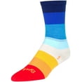 thumbnail image 2 of SockGuy Crew 70's Socks Multi Color Stripes 6 inch Blue Small Medium Unisex, 2 of 2